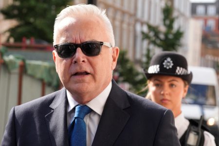 Former BBC news presenter Huw Edwards walks outside Westminster Magistrates' Court, ahead of his court hearing after being charged with indecent child picture crimes, in London, Britain, July 31, 2024. REUTERS/Maja Smiejkowska