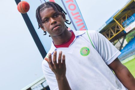 Fast bowler Isai Thorne was on song during the Guyana versus Windward Islands game. He had figures of 3/24 and 2/10.
