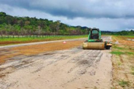 The Paruima Airstrip in Region Seven while under construction