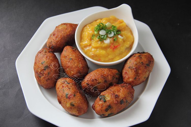 Green Plantain & Saltfish Fritters/Accra (Photo by Cynthia Nelson)
