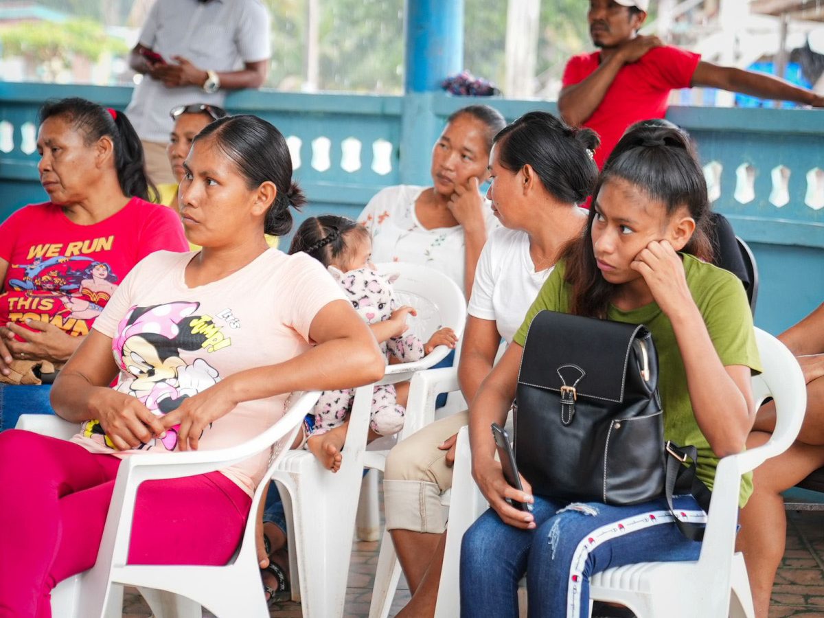 Residents at the launch of the school building project (Ministry of Education photo)
