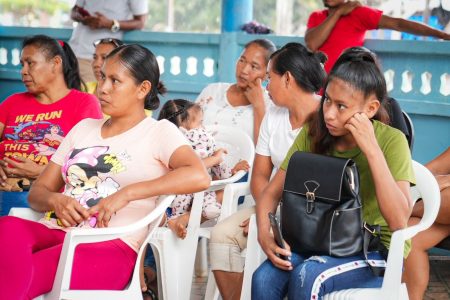 Residents at the launch of the school building project (Ministry of Education photo)
