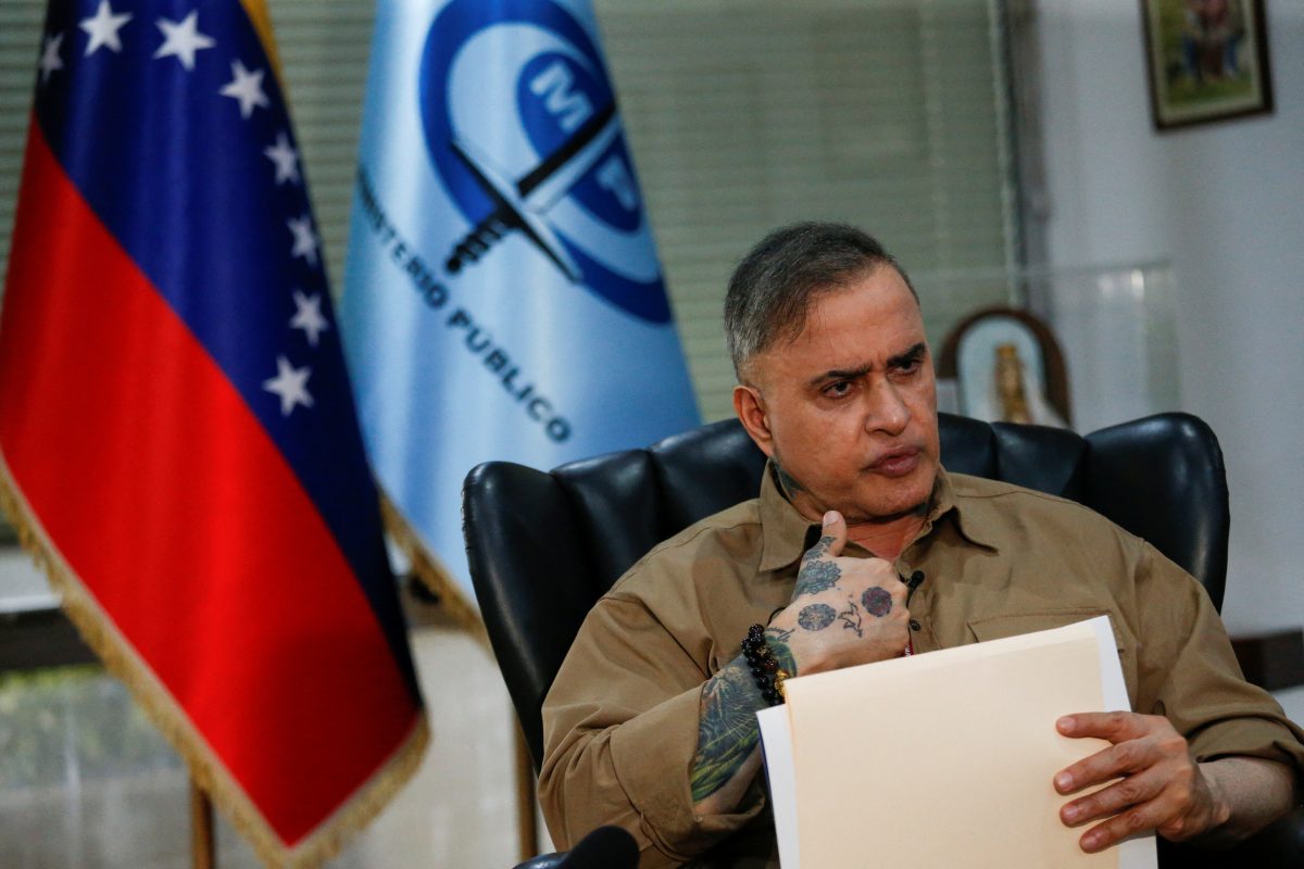 FILE PHOTO: Venezuela’s Attorney General Tarek Saab speaks to Reuters in an interview, in Caracas, Venezuela July 23, 2024. REUTERS/Leonardo Fernandez Viloria/File Photo