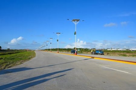 Streetlights that were placed along Heroes Highway (DPI photo)