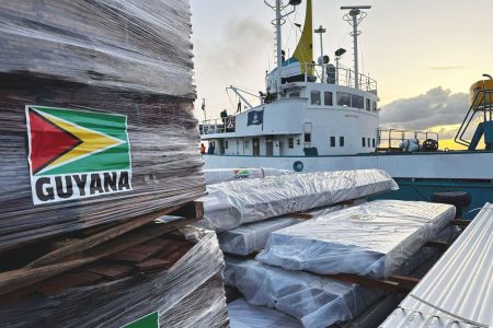  The government and the private sector are continuing to work on providing support to those in the Caribbean affected by Hurricane Beryl.  In the coming days, two shiploads of support will set sail for  St Vincent and the Grenadines and Grenada. This Office of the President photo shows some of the supplies being loaded.
