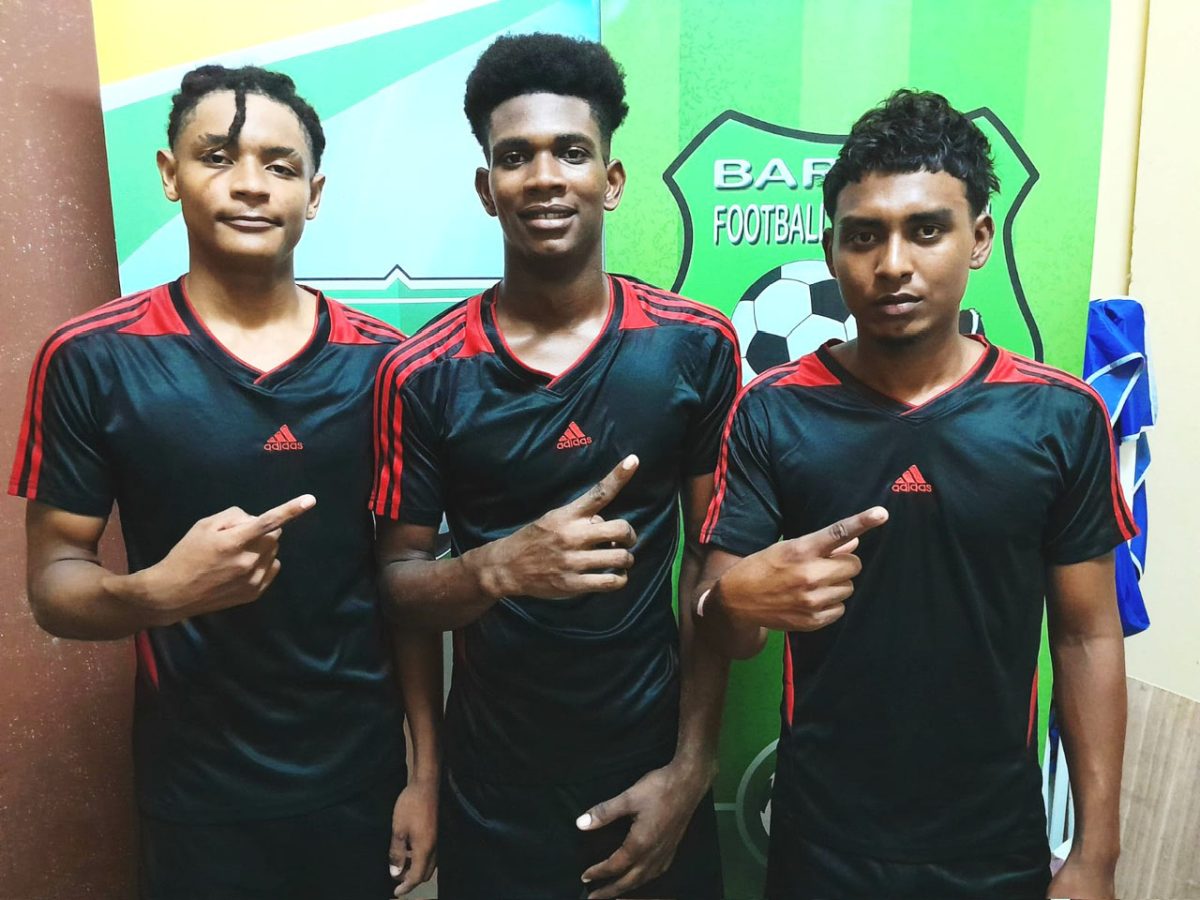 Potaro Strikers from left: Reon Hall, Daniel Gardner, and Kareem Clarke