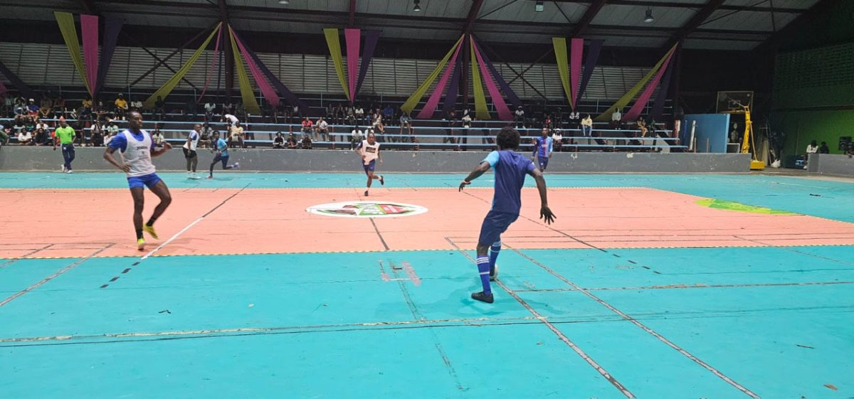 Action in the inaugural edition of the ‘Bend it Like Beckham’ Futsal Championship