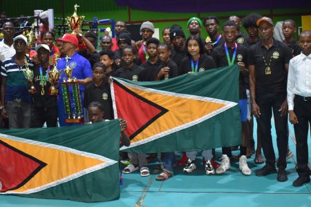 Lucky Number 7! Guyana successfully retained their overall title in the Winfield Braithwaite Caribbean Schoolboys & Schoolgirls Boxing Championship for a record-extending seventh time