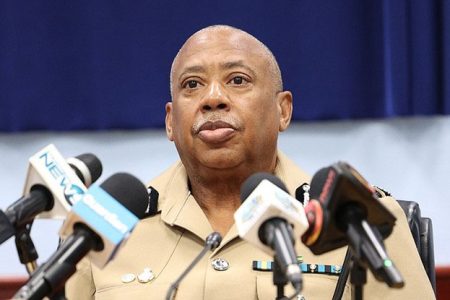 Police Commissioner Clayton Fernander during a press conference at the Royal Bahamas Police Force (RBPF) Headquarters on July 22, 2024. Photo: Dante Carrer/Tribune Staff