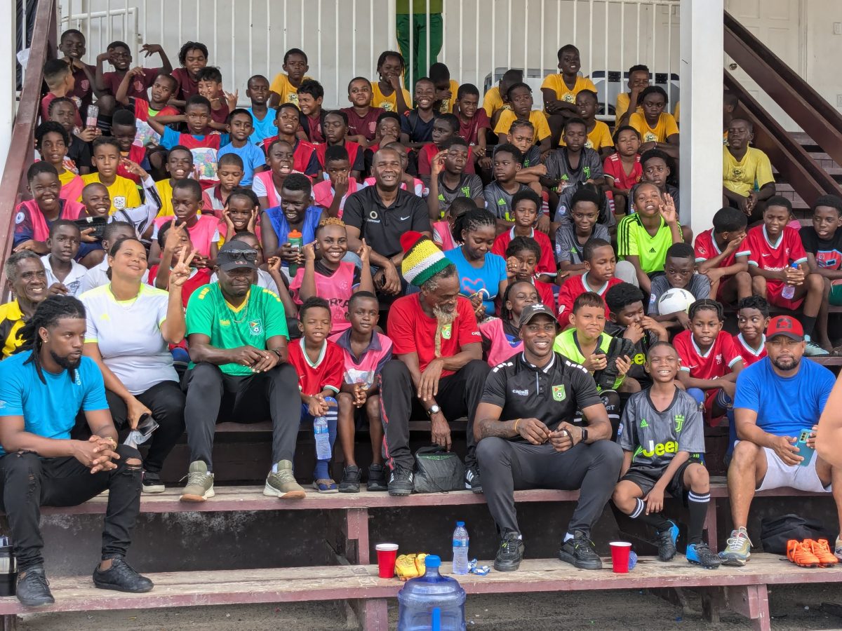 Participants and officials prior to the start of the ‘Kool Kidz Summer Festival’