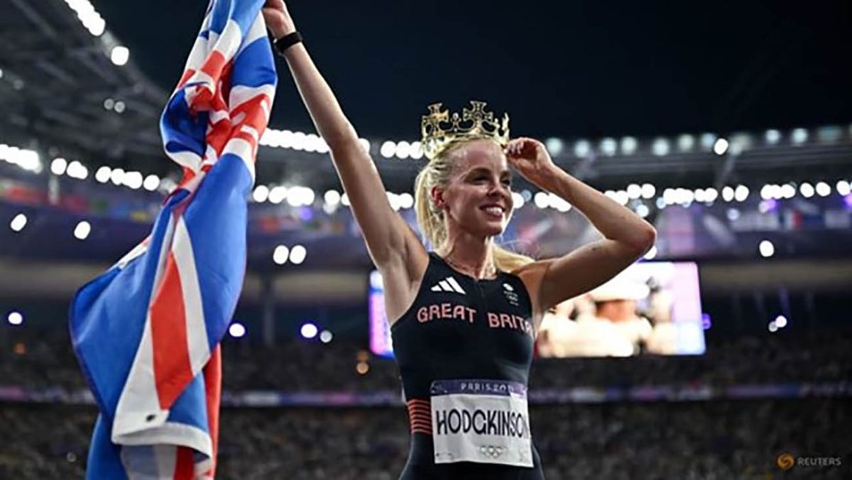 Keely Hodgkinson   celebrates (Reuters photo)