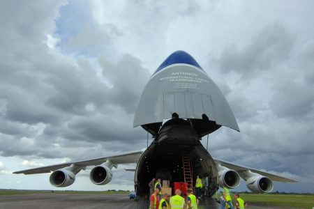 The Russian cargo plane