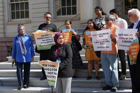 Some US-based organisations are calling the Hindu temple float anti-Muslim. PHOTO: NYTIMES