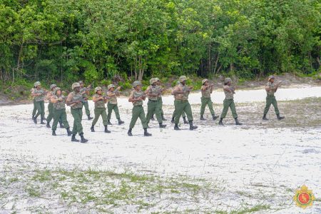 Reservists in a demonstration (GDF photo)