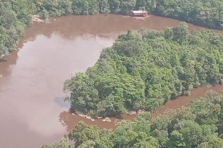 The scene of the illegal mining operation (Police photo) 