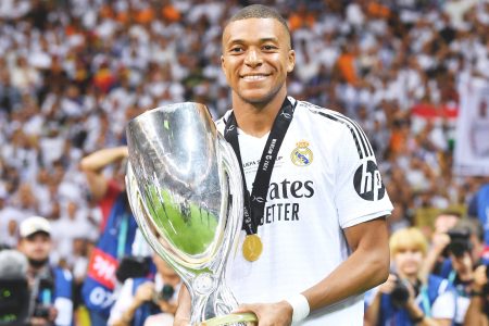 Kylian Mbappe scored on his debut for Real Madrid as they won the UEFA Super Cup