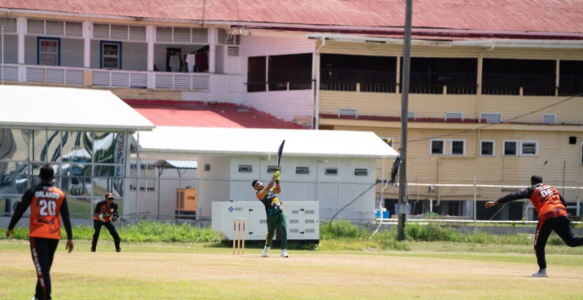 A scene from the opening day in the ‘One Guyana’ T10 Tapeball Blast