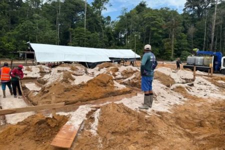 Ongoing works at 5 Miles Housing Scheme Phase II in Bartica, Region Seven (DPI photo)
