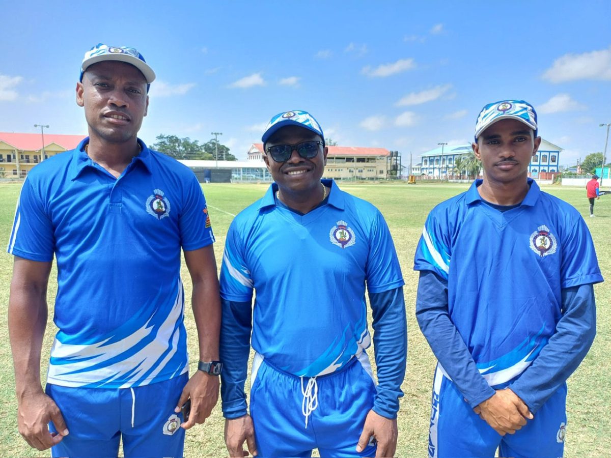 Key contributors to the victory for Officers were
(from left): DSP Ronald Alli, ASP Troy Benn, and C/O Ivor Trotz