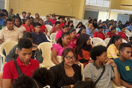 The audience at Anna Regina Secondary 