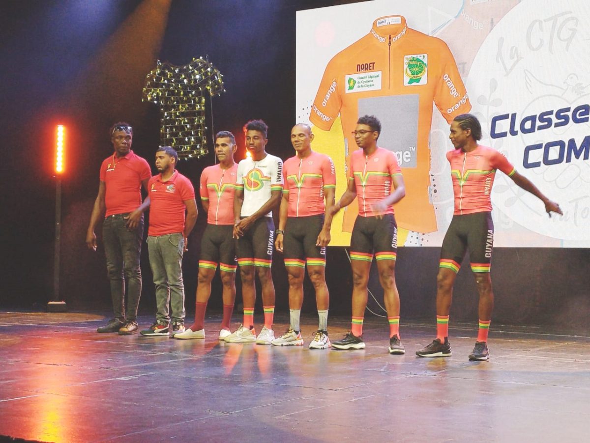 Team Guyana at their presentation in French Guiana
