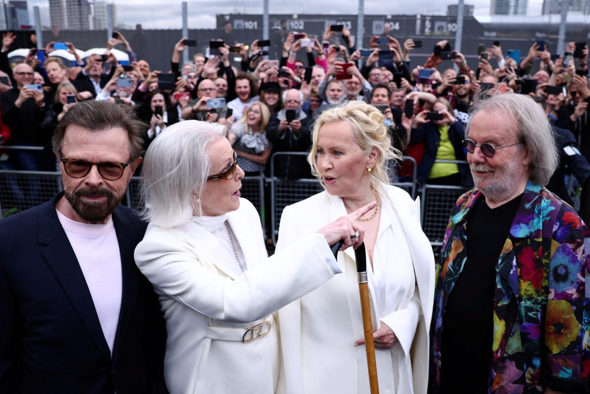 FILE PHOTO: Members of Swedish music band ABBA arrive for the opening performance of the “ABBA Voyage” concert in London, Britain May 26, 2022. REUTERS/Henry Nicholls/File Photo