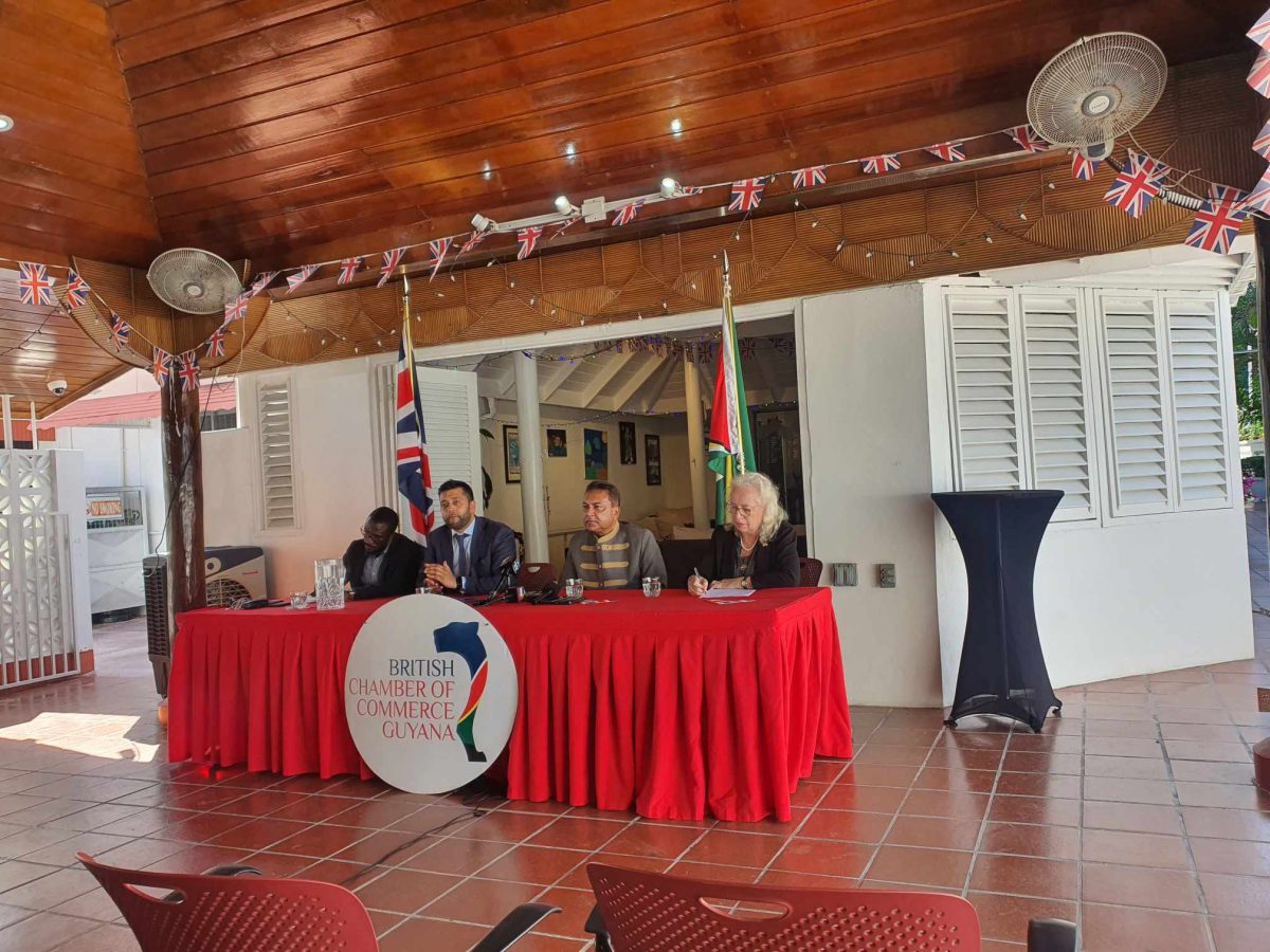 The panel at yesterday’s press conference. From right are Jane Miller, Peter Ramsaroop and Faizul Khan