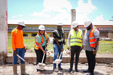 The turning of the sod (Ministry of Education photo)