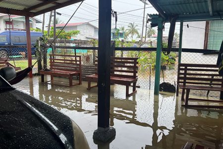 Residents flooded after yesterday’s downpour. 
