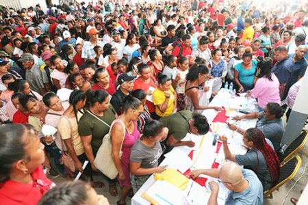 Residents awaiting their cash grants