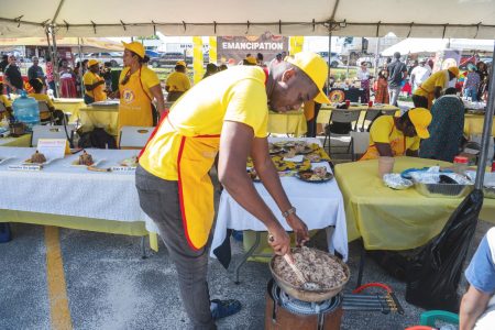 Cookup just about finished on Thursday at ACDA’s celebration at the National Park. 