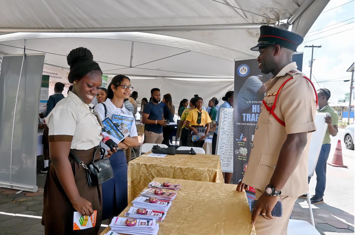 The Ministry of Home Affairs’ first annual Career Fair  was held on Friday at the Brickdam parking lot.  Under the theme “Empowering the Future Generation,” the event bustled with activity. (Ministry of Home Affairs photo)