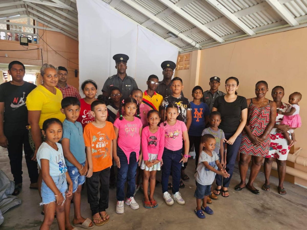 The children and ranks from La Grange Fire Station
