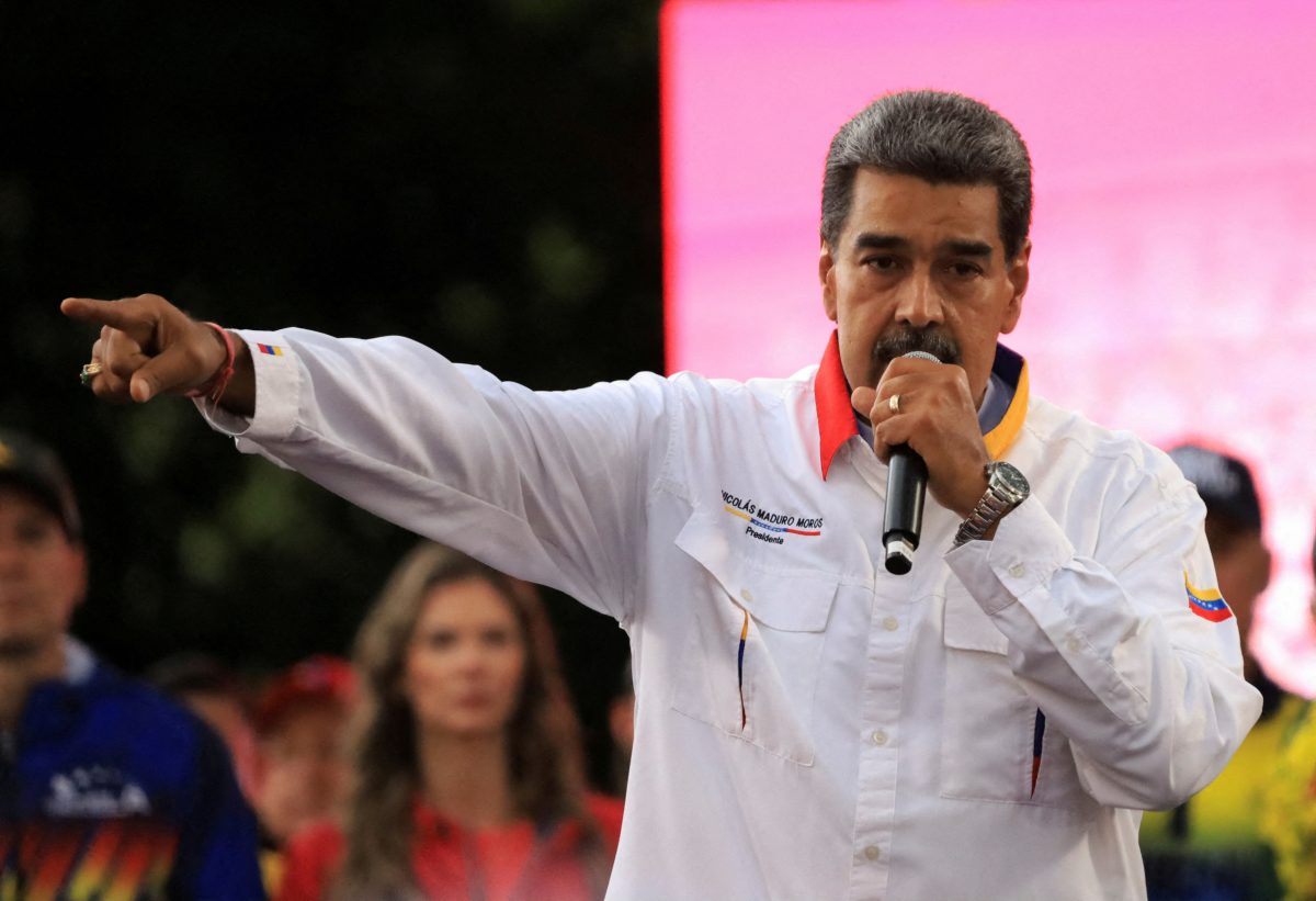 FILE PHOTO: Venezuelan President Nicolas Maduro speaks during a march amid the disputed presidential election, in Caracas, Venezuela August 3, 2024. REUTERS/Maxwell Briceno/File Photo