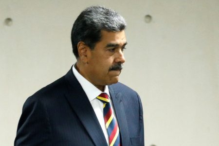 FILE PHOTO: Venezuela's President Nicolas Maduro walks at the Supreme Court of Justice, in Caracas, Venezuela, August 9, 2024. REUTERS/Leonardo Fernandez Viloria/File Photo