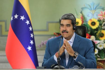 Venezuela's President Nicolas Maduro smiles during an event, in Caracas, Venezuela August 8, 2024. Zurimar Campos/Miraflores Palace/Handout via REUTERS