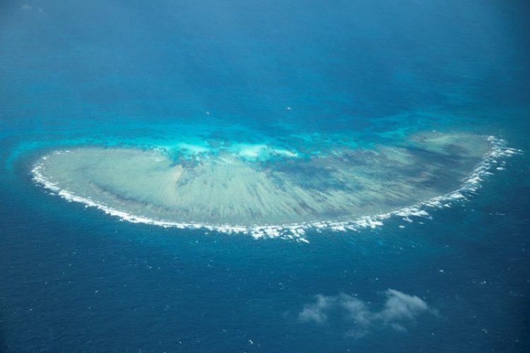 An aerial view shows the Menzies Reef, locally known as Lakandula, in the contested Spratly Islands, South China Sea, March 9, 2023. REUTERS/Eloisa Lopez/File Photo