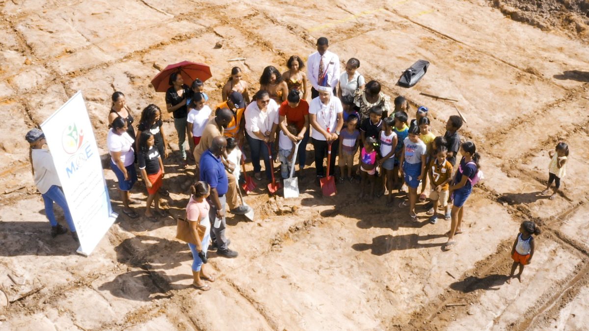 The turning of the sod  (Ministry of Education photo)