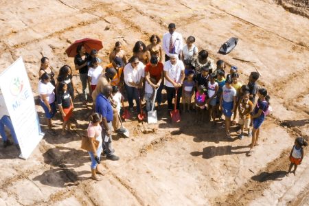 The turning of the sod  (Ministry of Education photo)