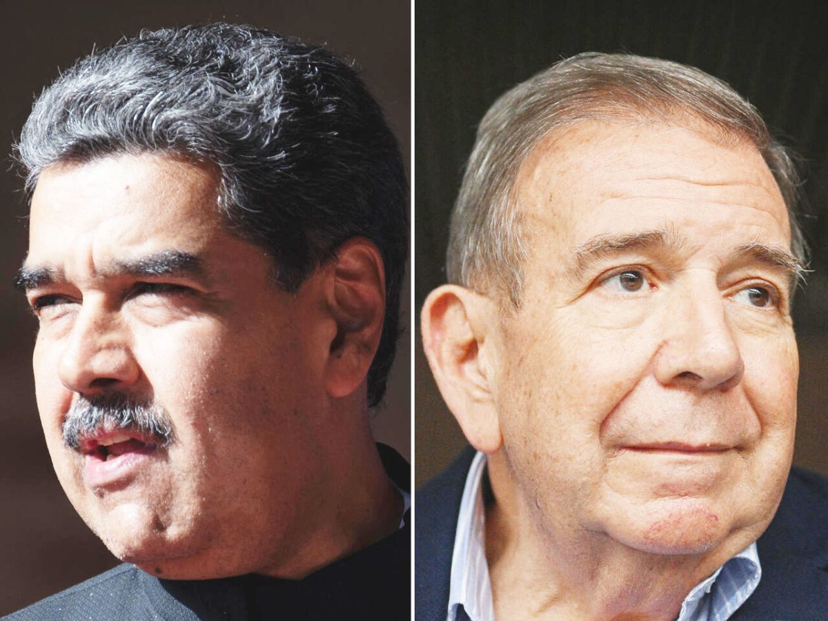 President Nicolas Maduro  (left) and Edmundo Gonzalez
