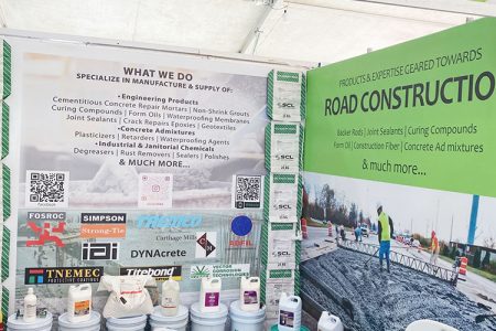 The SCL booth showcasing cement additives