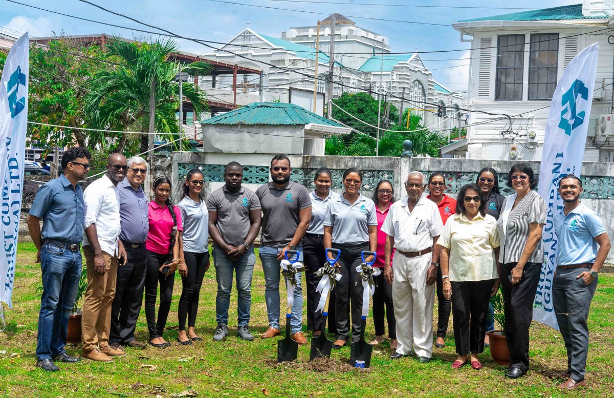 Those who attended the sod-turning ceremony
