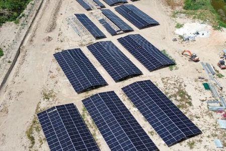 The solar plant (Office of the Prime Minister photo)