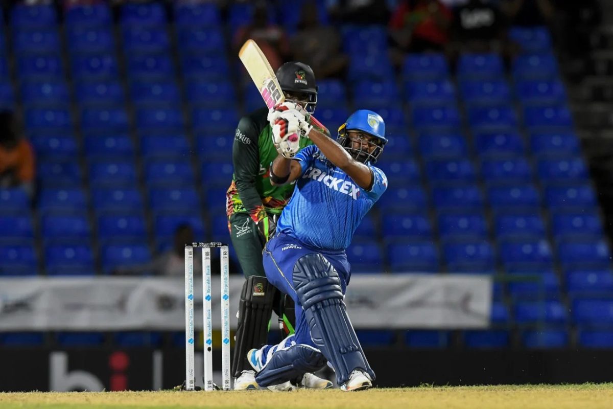 Bhanuka Rajapaksa guided the St. Lucian chase with an unbeaten and aggressive innings of 68 from 35 deliveries (CPL Photo)