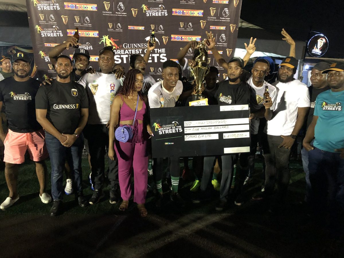  West Demerara powerhouse Showstoppers are in full celebratory mode after
winning their maiden Guinness ‘Greatest of the Streets’ National Championship.
