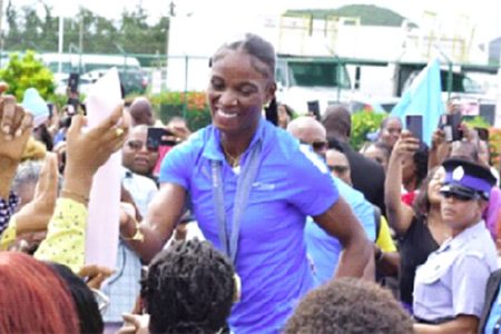 Julien Alfred has been celebrated since her arrival in St Lucia on Tuesday.