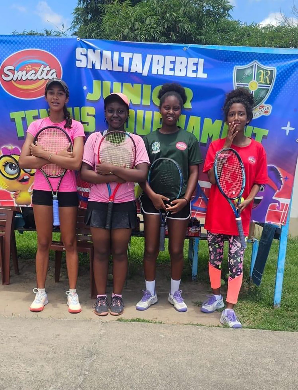 The team (right) of Kimora/Niomi Erskine won the Girl’s Doubles title