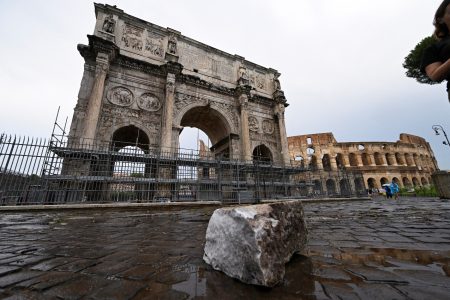 The Arch of Constantine  yesterday (Reuters photo)