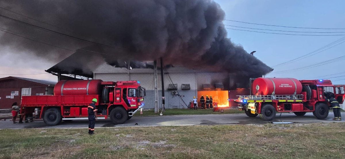 Smoke billowing from the building (GFS photo)
