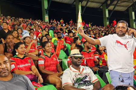  Part of the crowd at last night’s CPL T20 game at Providence which Guyana won. (Ministry of Finance photo)